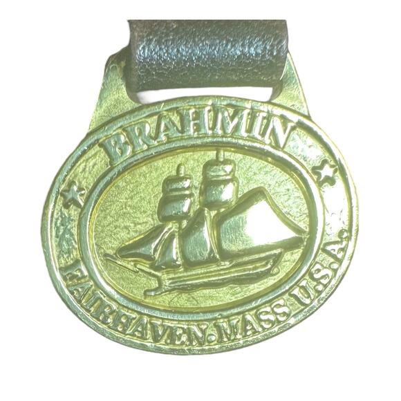 Brahmin Leather crossbody bag brown and black leather vintage - Picture 6 of 9